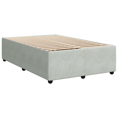 Boxspringbed met matras Lichtgrijs 120 x 200 cm Fluweel