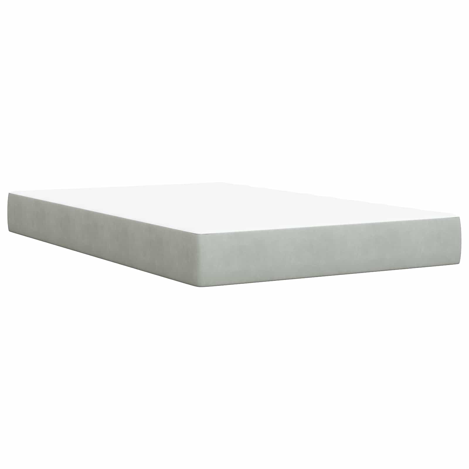 Boxspringbed met matras Lichtgrijs 120 x 200 cm Fluweel