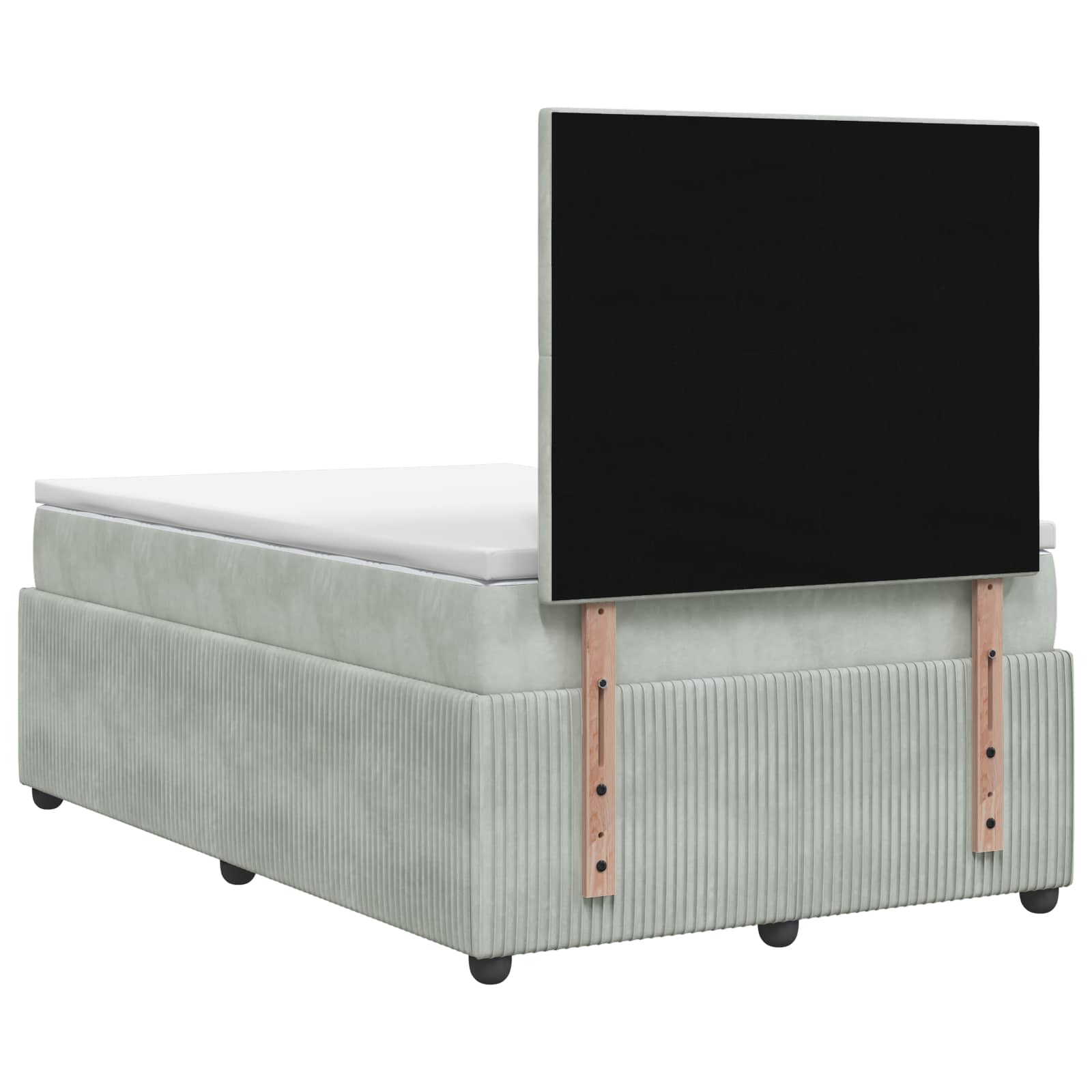 Boxspringbed met matras Lichtgrijs 120 x 200 cm Fluweel
