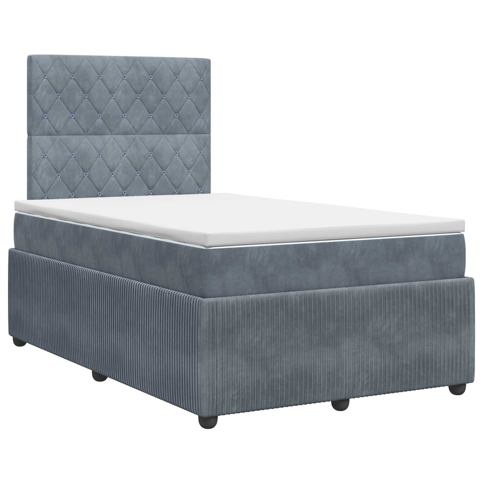 Boxspringbed met matras Donkergrijs 120 x 200 cm Fluweel