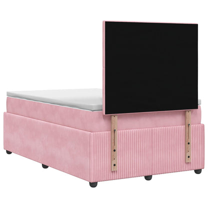 Boxspringbed met matras Roze 120 x 200 cm Fluweel