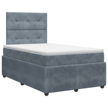 Boxspringbed met matras Donkergrijs 120 x 200 cm Fluweel