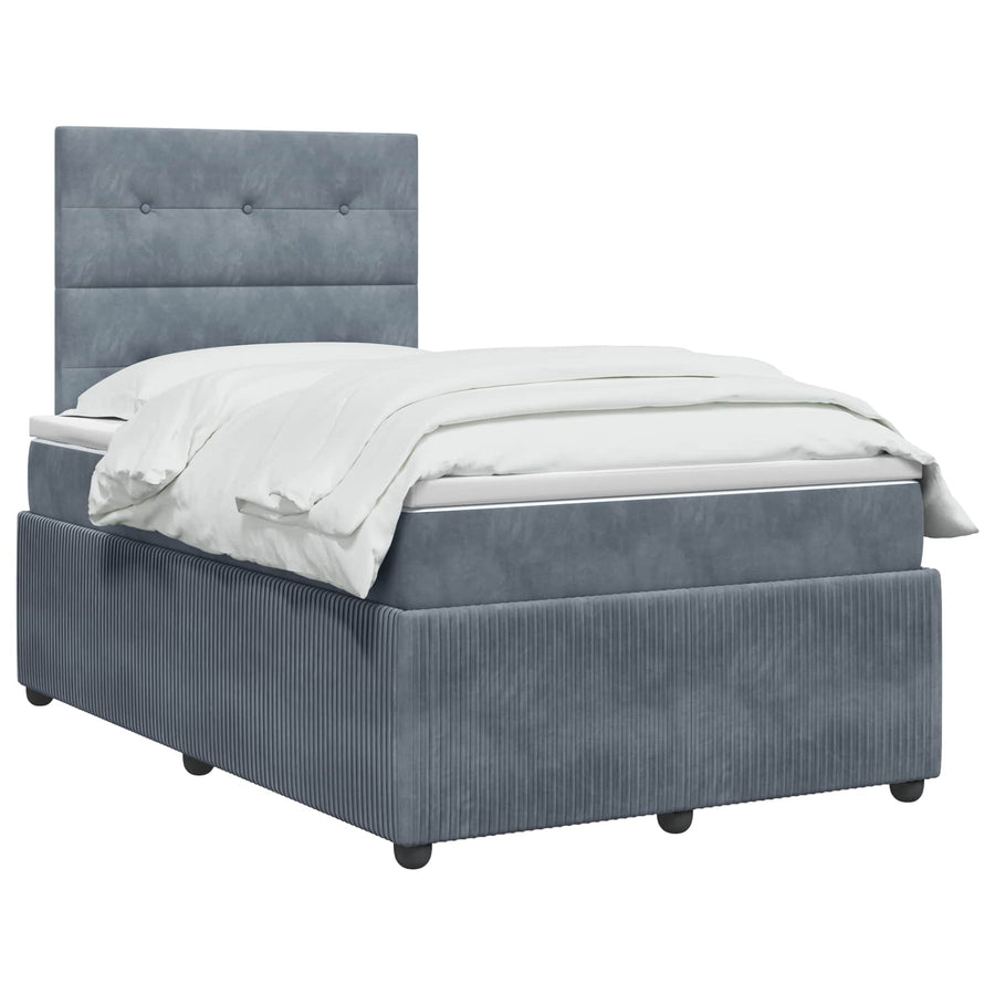 Boxspringbed met matras Donkergrijs 120 x 200 cm Fluweel
