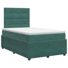 Boxspringbed met matras Donkergroen 120 x 200 cm Fluweel
