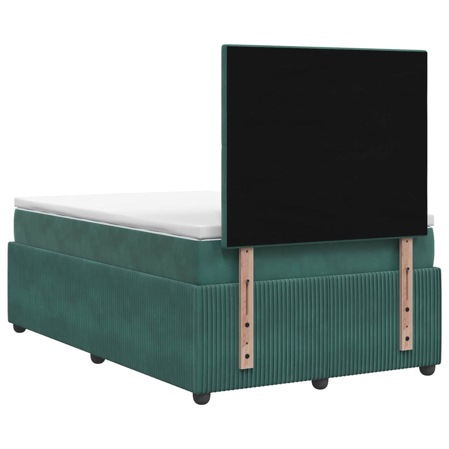 Boxspringbed met matras Donkergroen 120 x 200 cm Fluweel