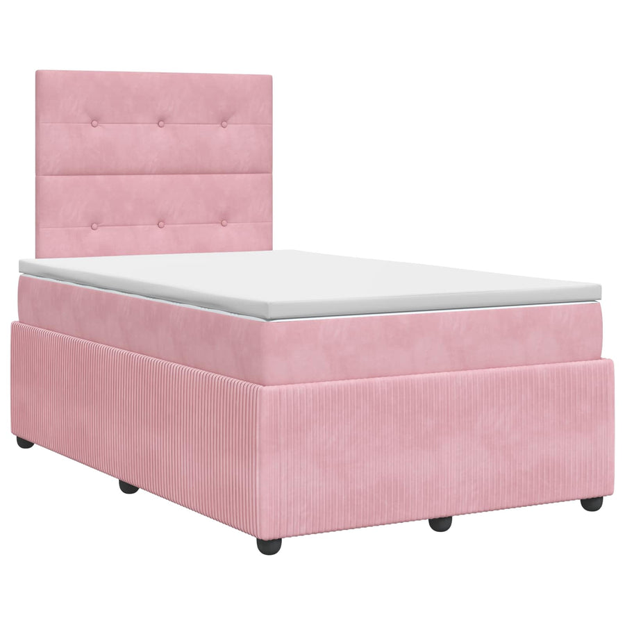 Boxspringbed met matras Roze 120 x 200 cm Fluweel