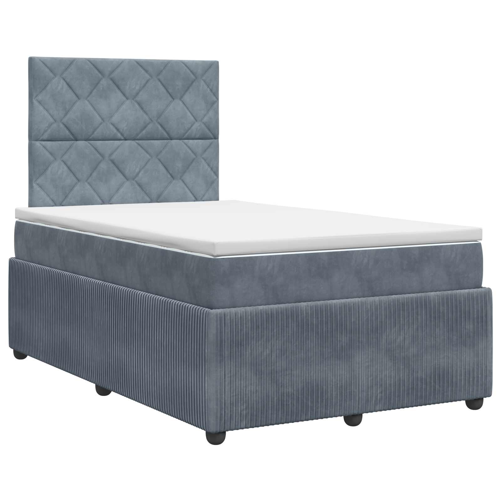 Boxspringbed met matras Donkergrijs 120 x 200 cm Fluweel