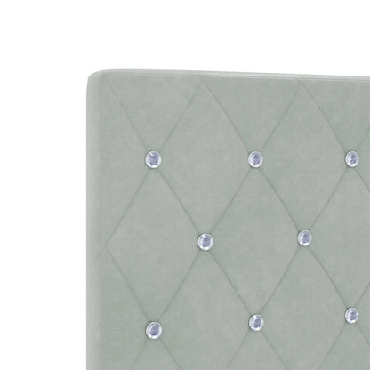 Boxspringbed met matras Lichtgrijs 140 x 190 cm Fluweel
