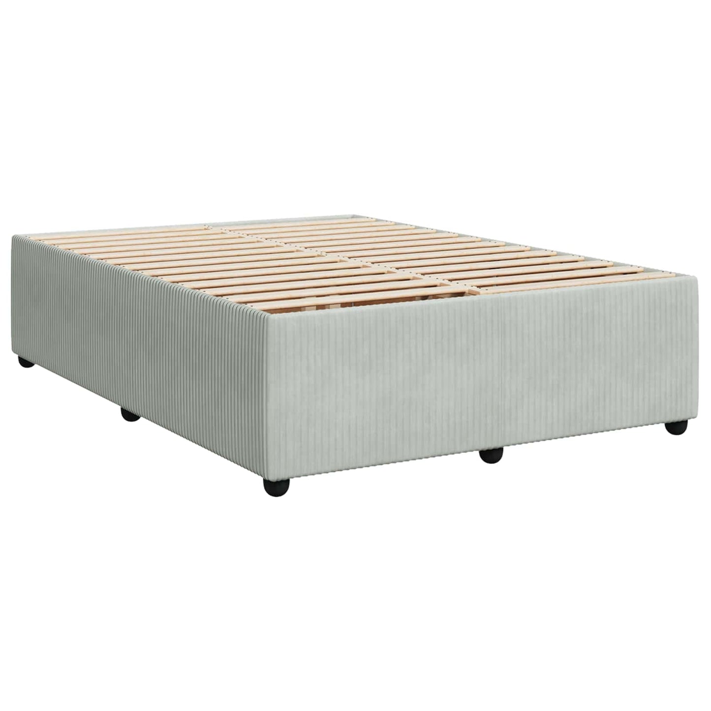 Boxspringbed met matras Lichtgrijs 140 x 190 cm Fluweel