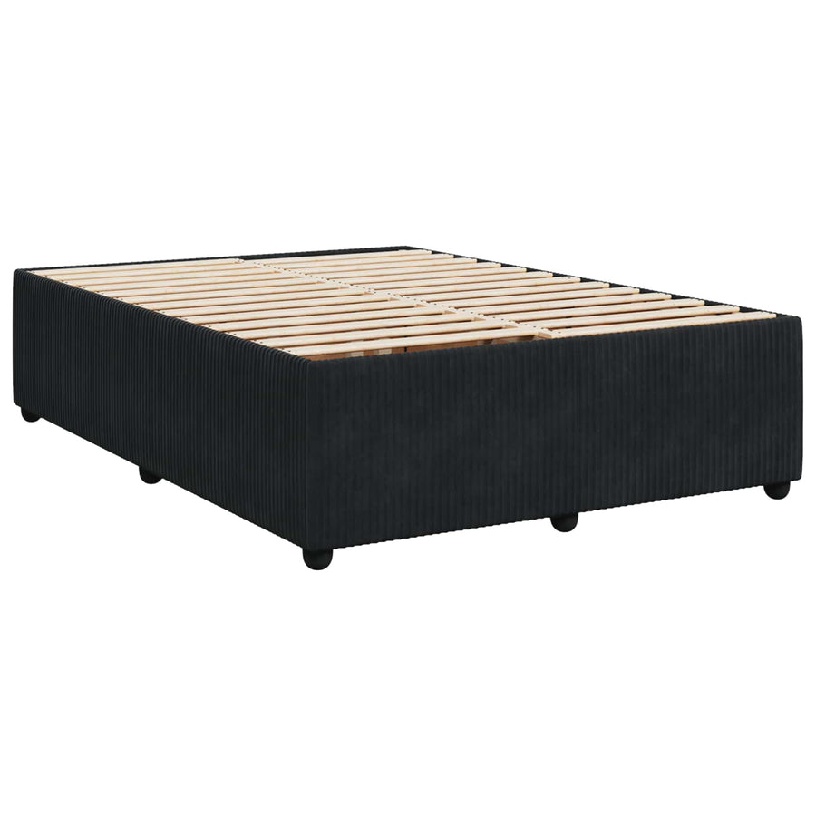 Boxspringbed met matras Zwart 140 x 190 cm Fluweel