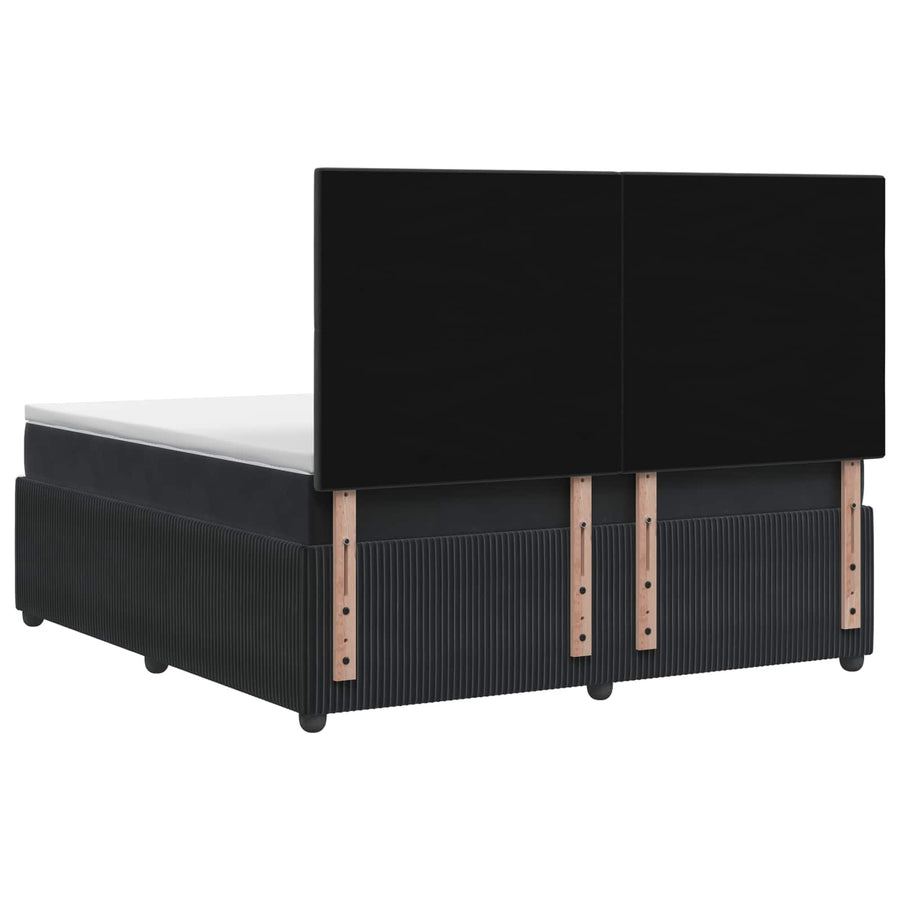 Boxspringbed met matras Zwart 140 x 190 cm Fluweel