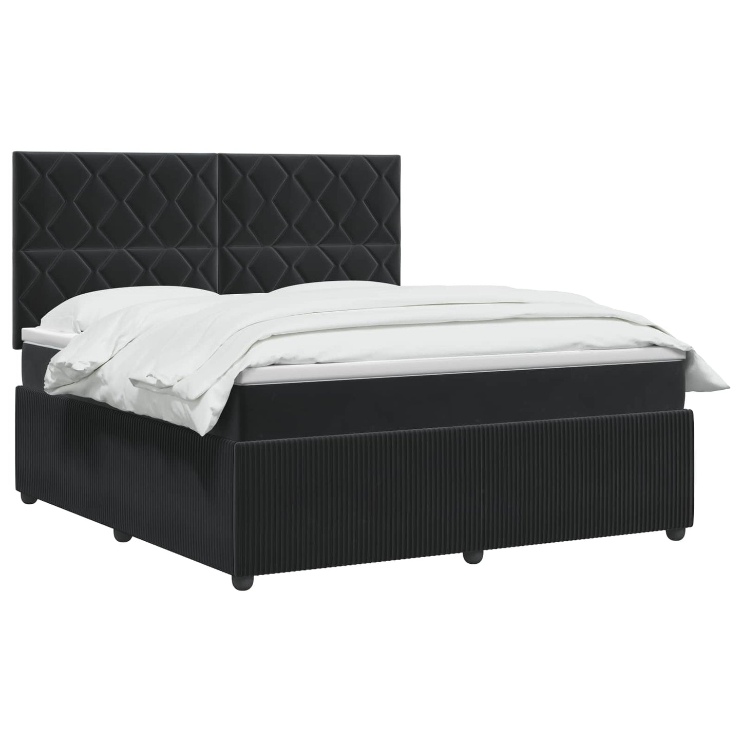 Boxspringbed met matras Zwart 140 x 190 cm Fluweel