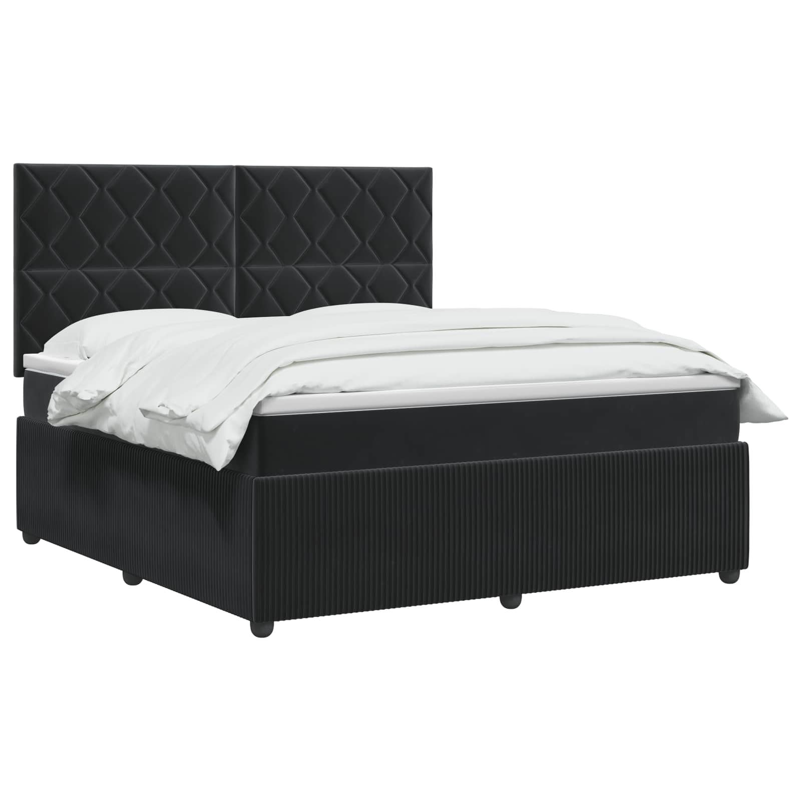 Boxspringbed met matras Zwart 140 x 190 cm Fluweel