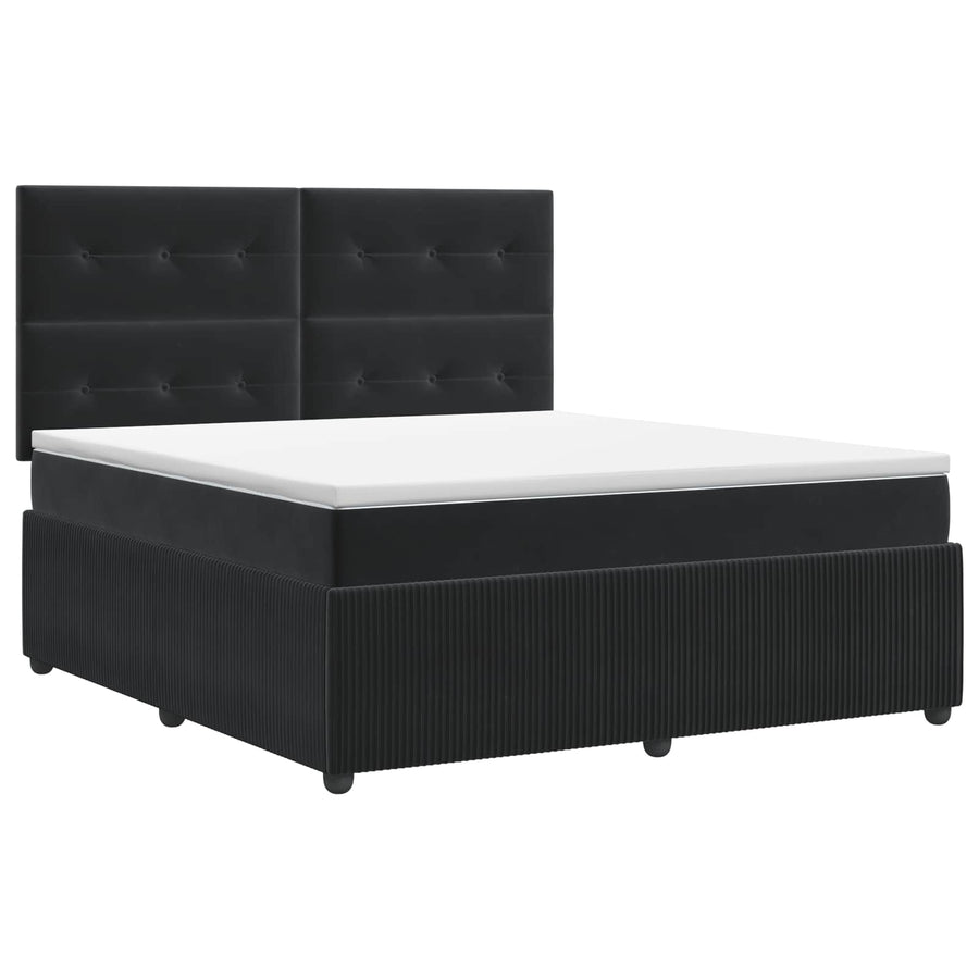 Boxspringbed met matras Zwart 140 x 200 cm Fluweel