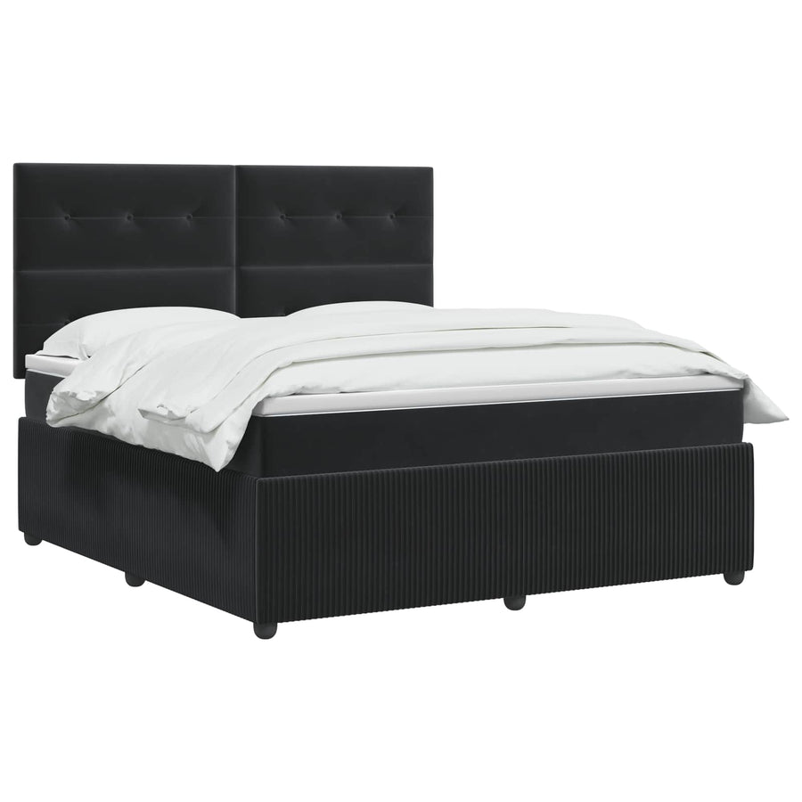 Boxspringbed met matras Zwart 140 x 200 cm Fluweel