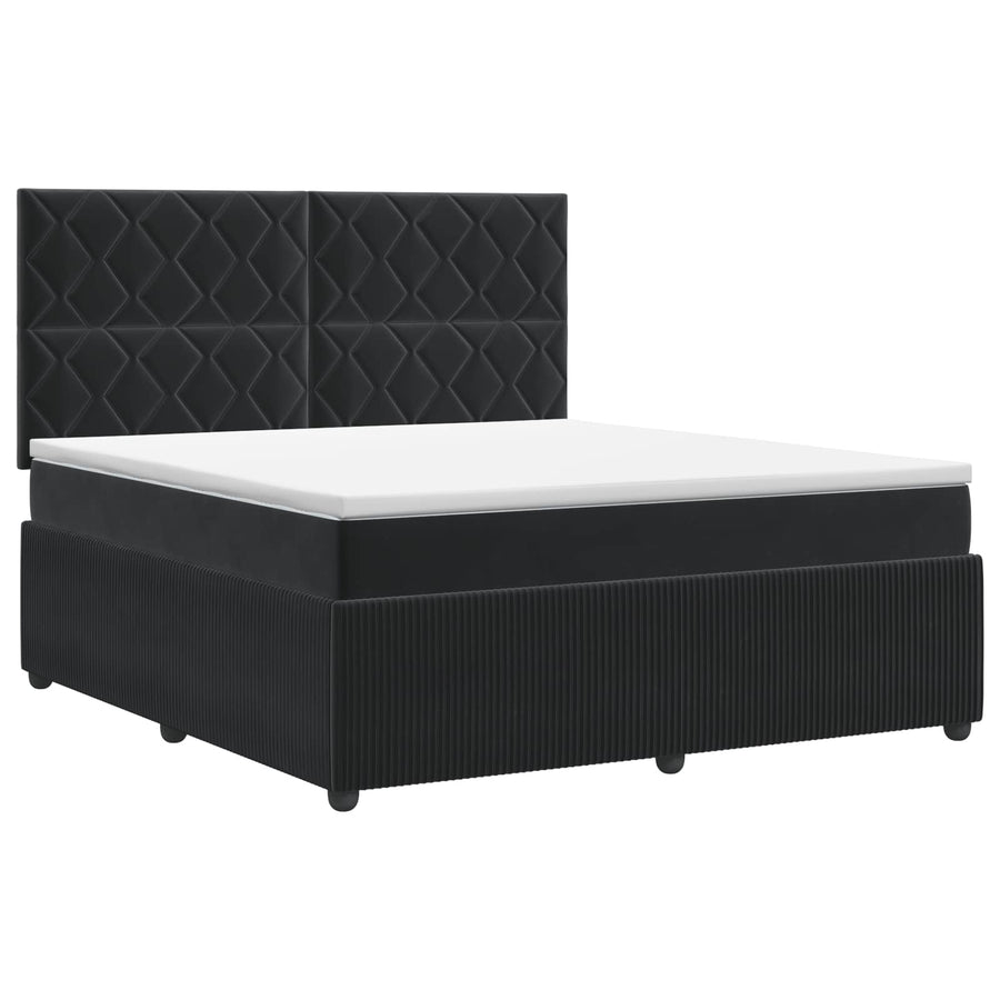 Boxspringbed met matras Zwart 140 x 200 cm Fluweel