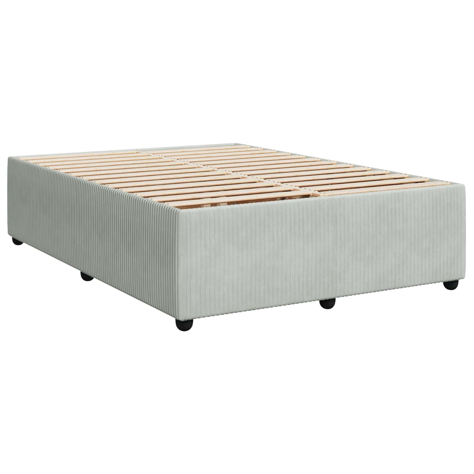 Boxspringbed met matras Lichtgrijs 160 x 200 cm Fluweel