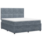 Boxspringbed met matras Donkergrijs 160 x 200 cm Fluweel