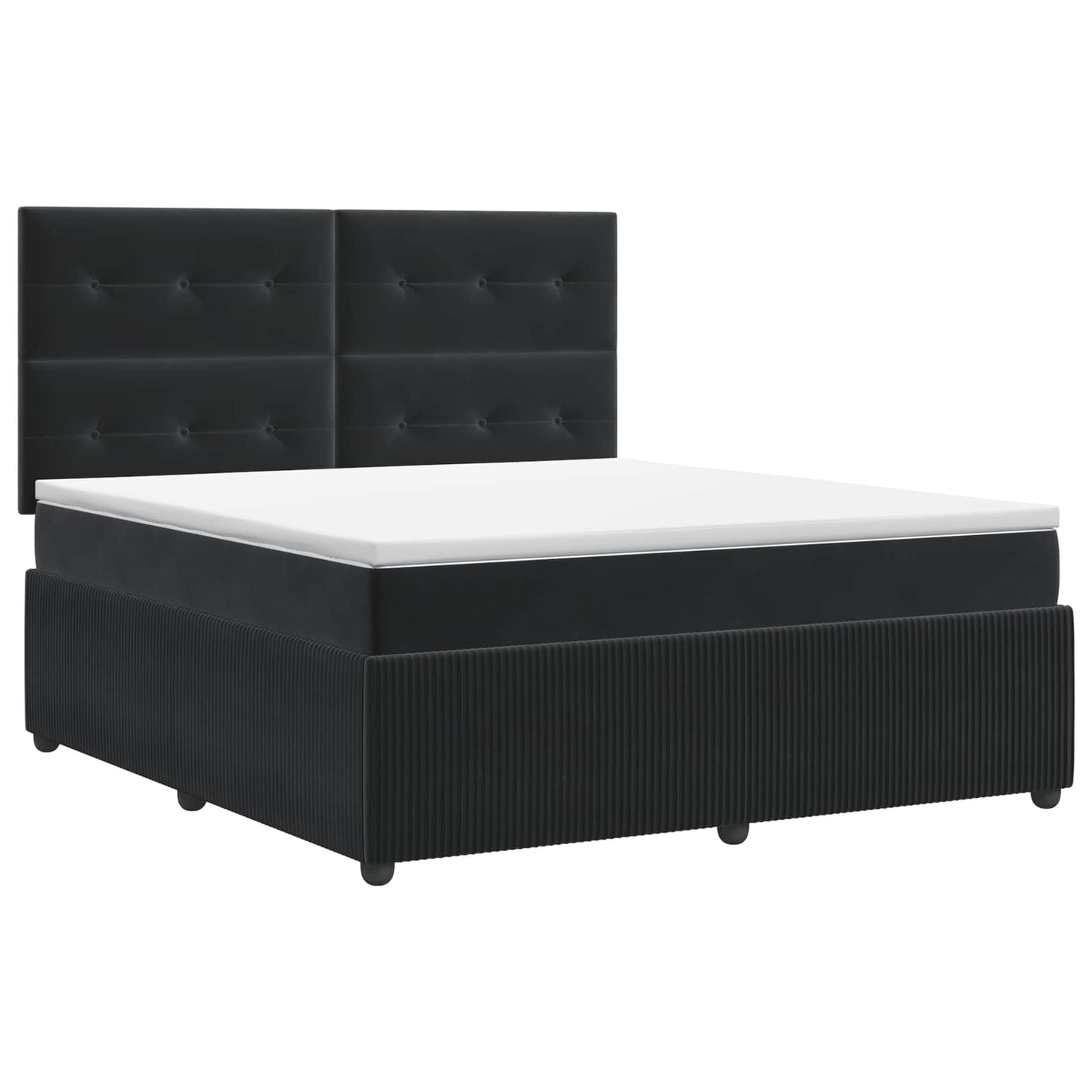 Boxspringbed met matras Zwart 160 x 200 cm Fluweel