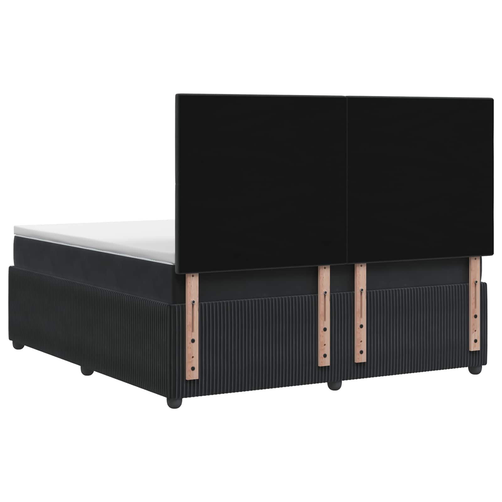 Boxspringbed met matras Zwart 180 x 200 cm Fluweel