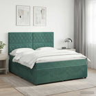 Boxspringbed met matras 180x200 cm donkergroen fluweel