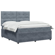 Boxspringbed met matras Donkergrijs 180 x 200 cm Fluweel