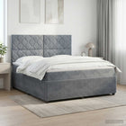 Boxspringbed met matras 160x200 cm donkergrijs fluweel