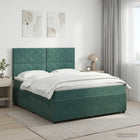 Boxspringbed met matras 160x200 cm donkergroen fluweel