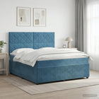 Boxspringbed met matras 140x200 cm blauw fluweel