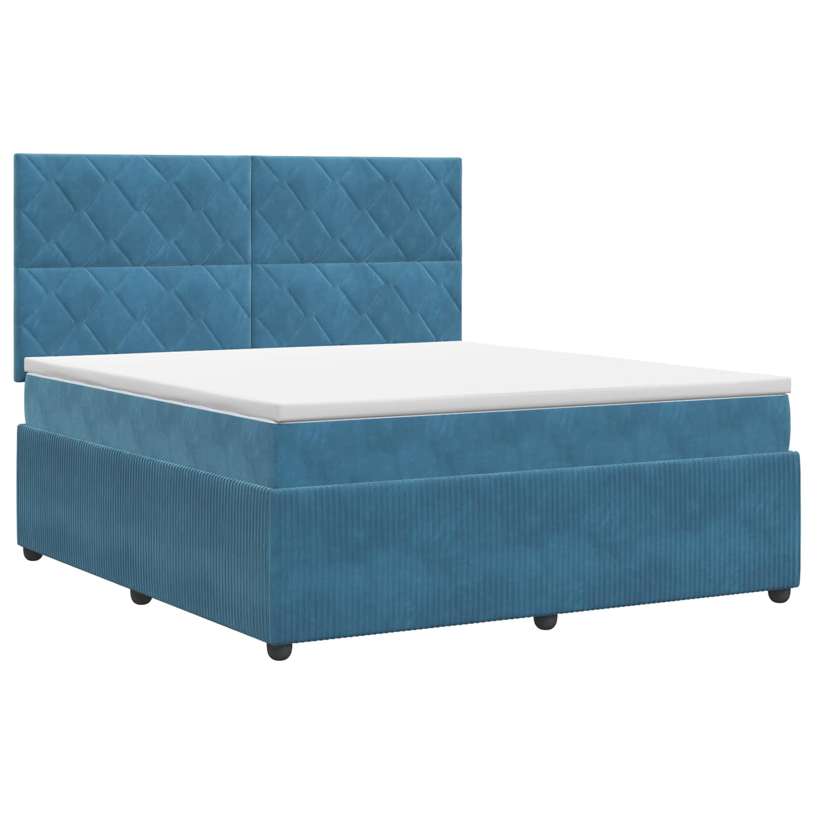 Boxspringbed met matras Blauw 180 x 200 cm Fluweel