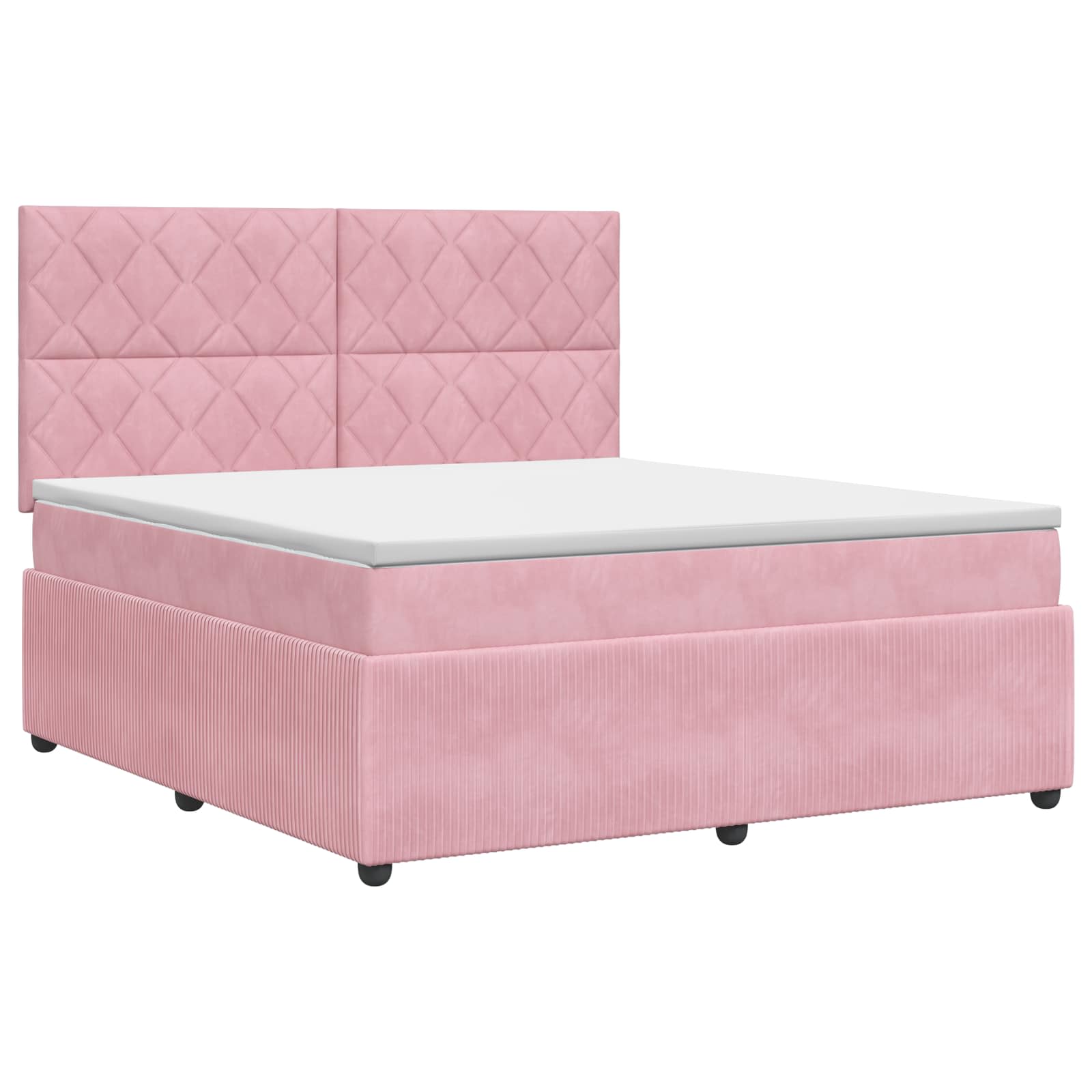 Boxspringbed met matras Roze 180 x 200 cm Fluweel