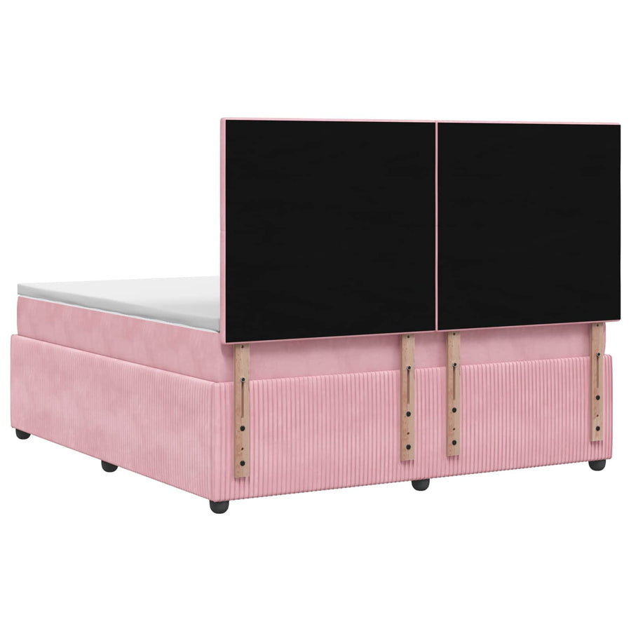 Boxspringbed met matras Roze 180 x 200 cm Fluweel