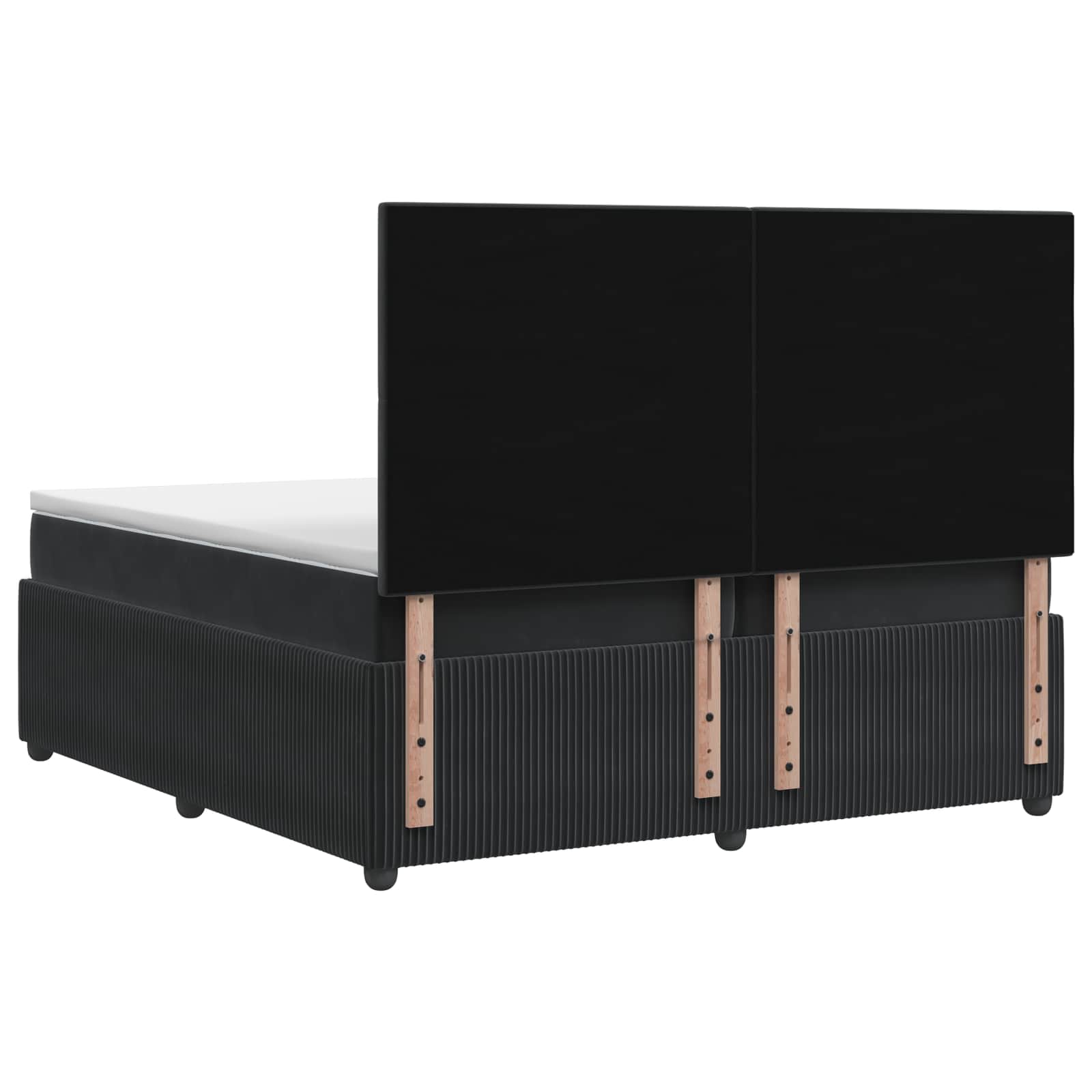Boxspringbed met matras Zwart 200 x 200 cm Fluweel