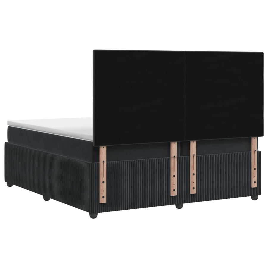 Boxspringbed met matras Zwart 200 x 200 cm Fluweel