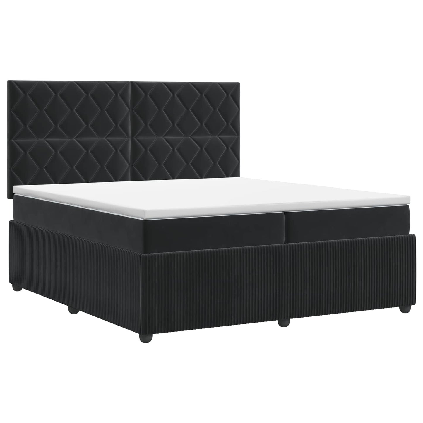 Boxspringbed met matras Zwart 200 x 200 cm Fluweel
