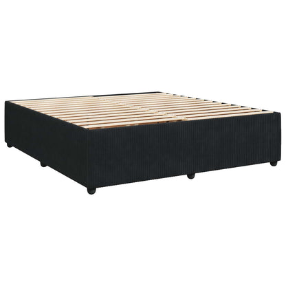 Boxspringbed met matras Zwart 200 x 200 cm Fluweel
