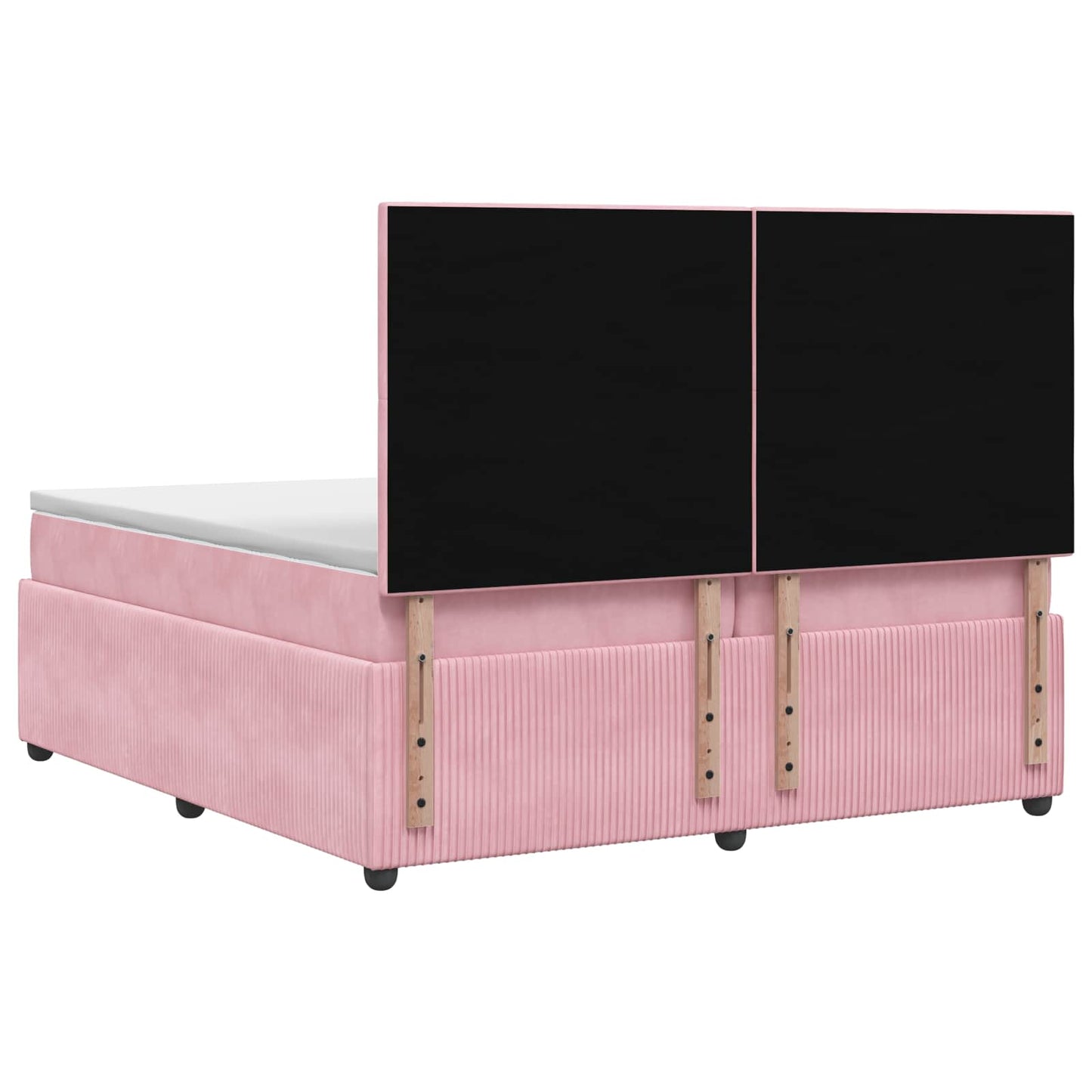 Boxspringbed met matras Roze 200 x 200 cm Fluweel