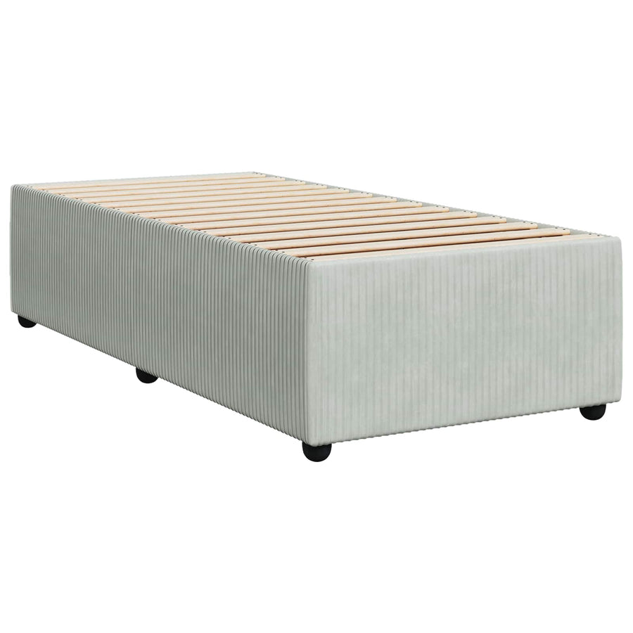 Boxspringbed met matras met hoofdeinde Lichtgrijs Enkel Fluweel
