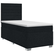 Boxspringbed met matras met hoofdeinde Zwart 80 x 200 cm Stof