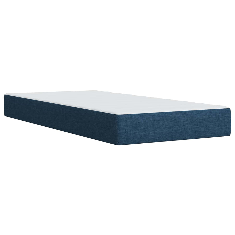 Boxspringbed met matras met hoofdeinde Blauw 80 x 200 cm Stof