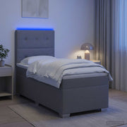 Boxspringbed 100x200 cm lichtgrijs