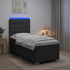 Boxspringbed 90x190 cm donkergrijs pocketverenmatras