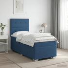 Boxspringbed met matras met hoofdeinde Blauw 90 x 200 cm Stof