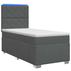 Boxspringbed 80x200 cm donkergrijs met matras