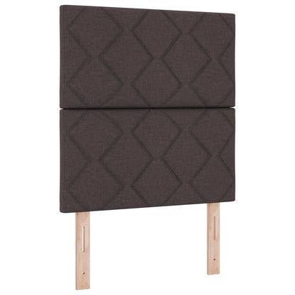 Boxspringbed met matras Donkerbruin 80 x 200 cm Stof