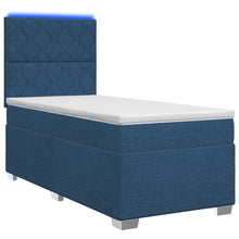 Boxspringbed met matras met hoofdeinde Blauw 80 x 200 cm Stof