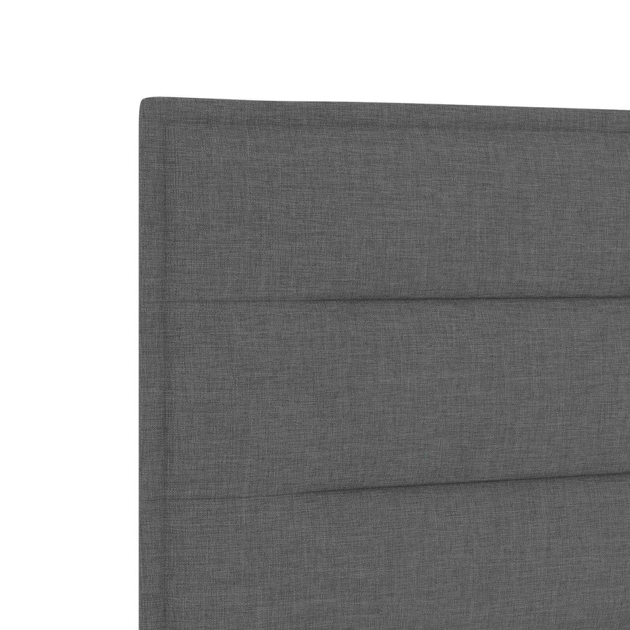 Boxspringbed met matras Donkergrijs 90 x 190 cm Stof