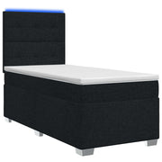 Boxspringbed 90x190 cm zwart stof met matras