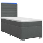 Boxspringbed met matras 90x200 cm donkergrijs