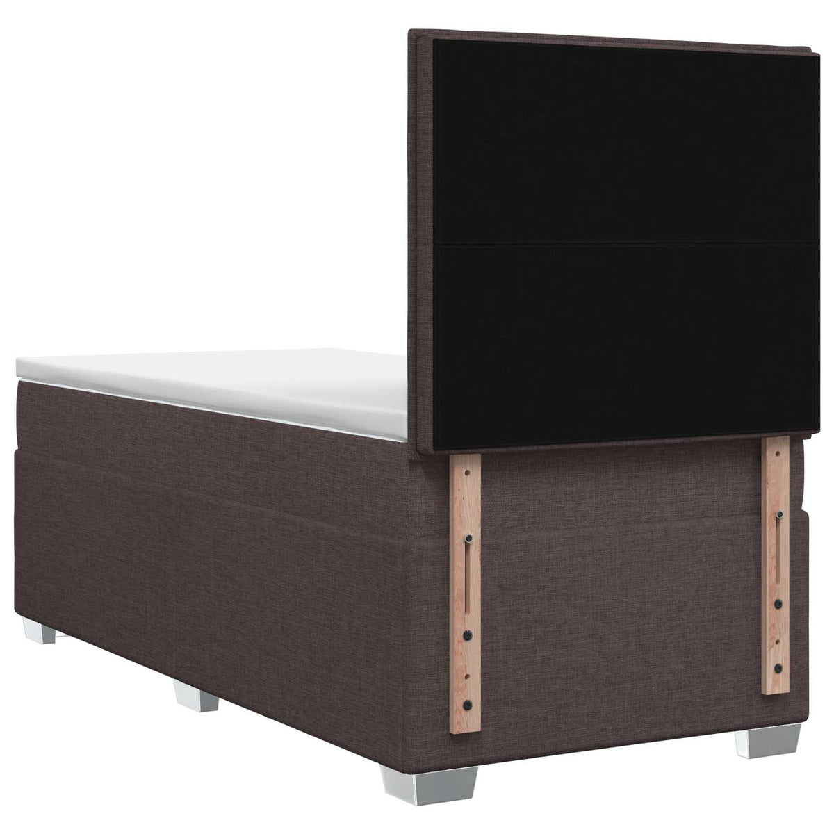 Boxspringbed met matras Donkerbruin 90 x 200 cm Stof